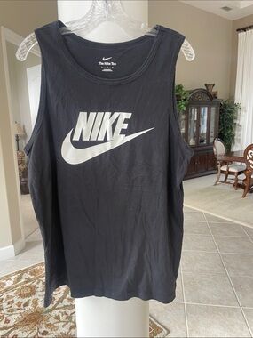 Nike Black Tank with White Swoosh Logo